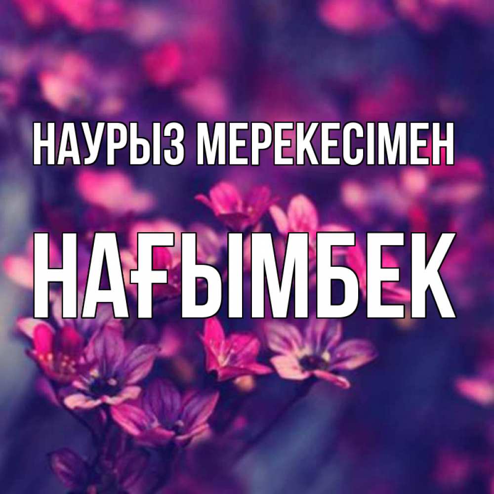 Күн сайын ашық хат с именем, НАҒЫМБЕК Наурыз мерекесімен небольшие цветы 1 Онлайн тегін жүктеп алу тілектері бар керемет карта 