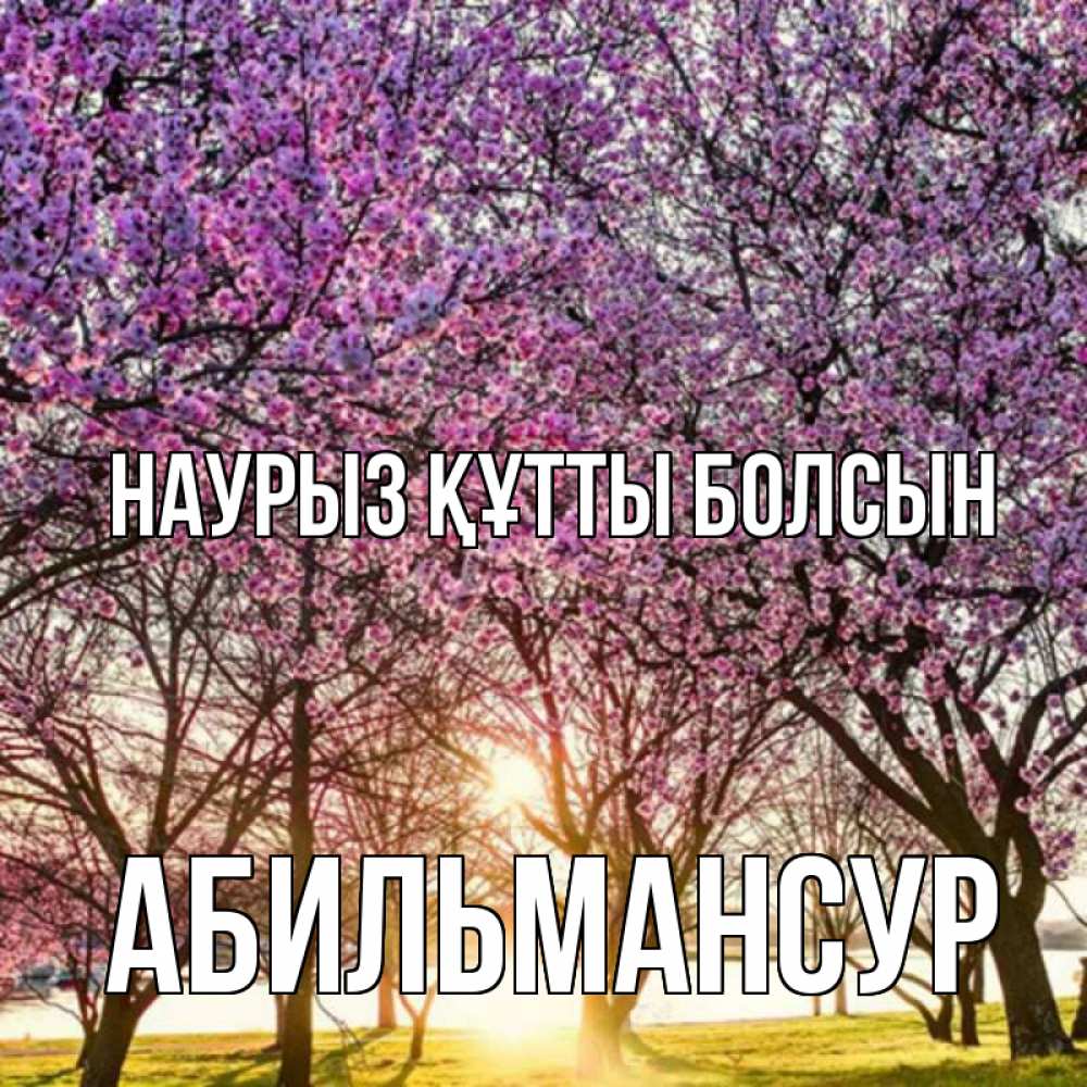 Күн сайын ашық хат с именем, Абильмансур Наурыз құтты болсын наурыз Онлайн тегін жүктеп алу тілектері бар керемет карта 