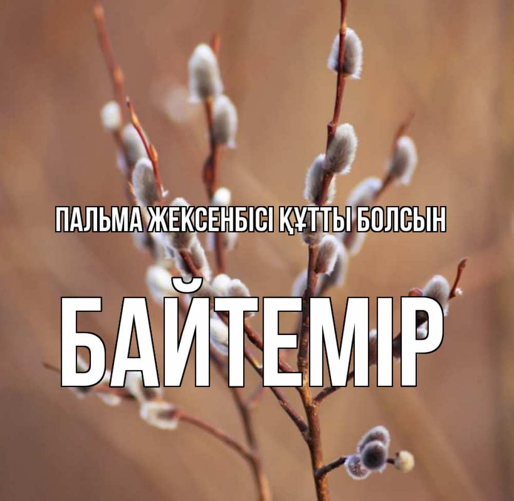 Күн сайын ашық хат с именем, Байтемір Пальма жексенбісі құтты болсын верба Онлайн тегін жүктеп алу тілектері бар керемет карта 