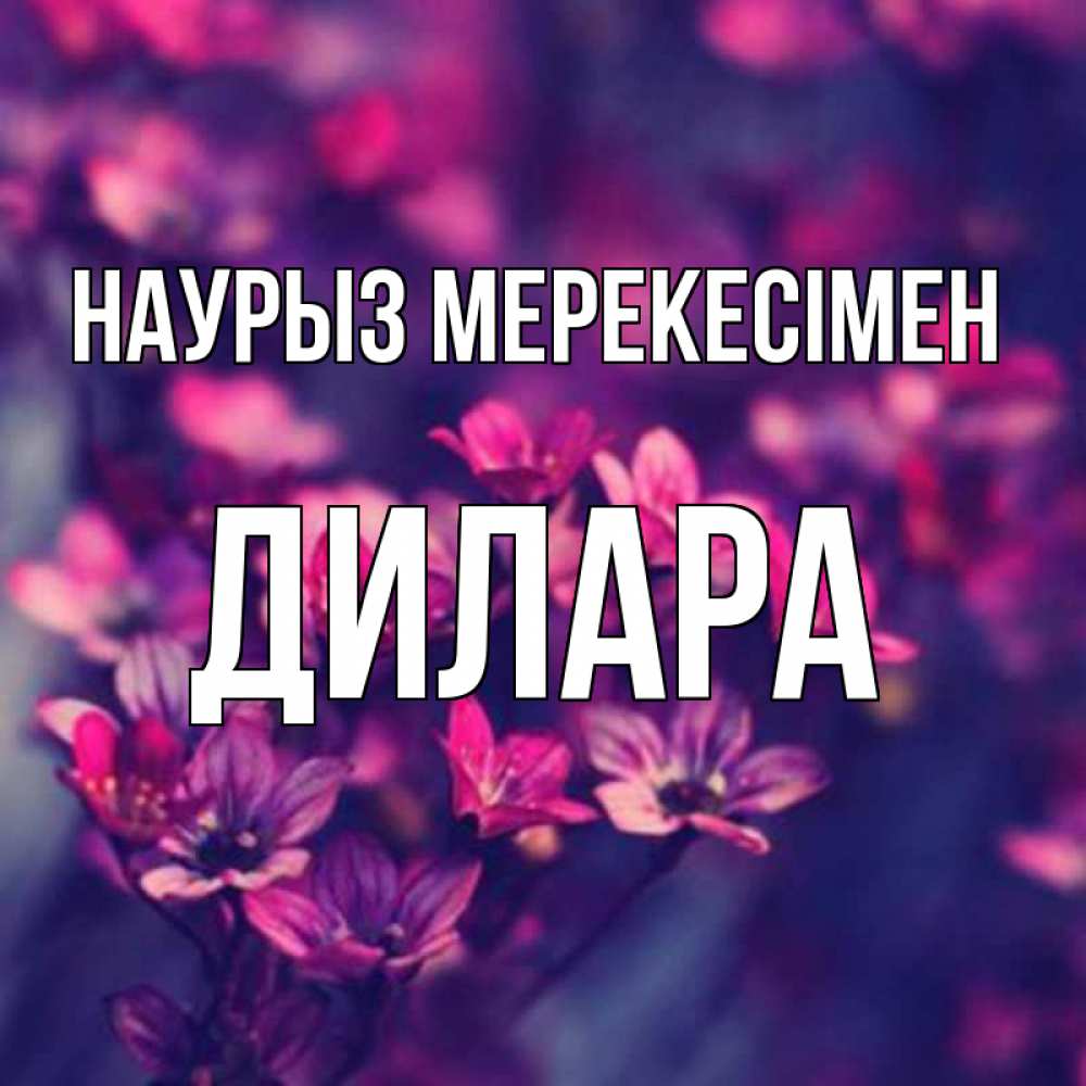 Күн сайын ашық хат с именем, Дилара Наурыз мерекесімен небольшие цветы 1 Онлайн тегін жүктеп алу тілектері бар керемет карта 