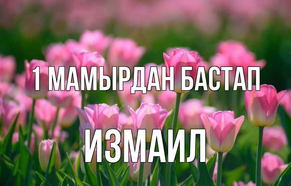 Күн сайын ашық хат с именем, Измаил 1 мамырдан бастап С 1 мая Онлайн тегін жүктеп алу тілектері бар керемет карта 