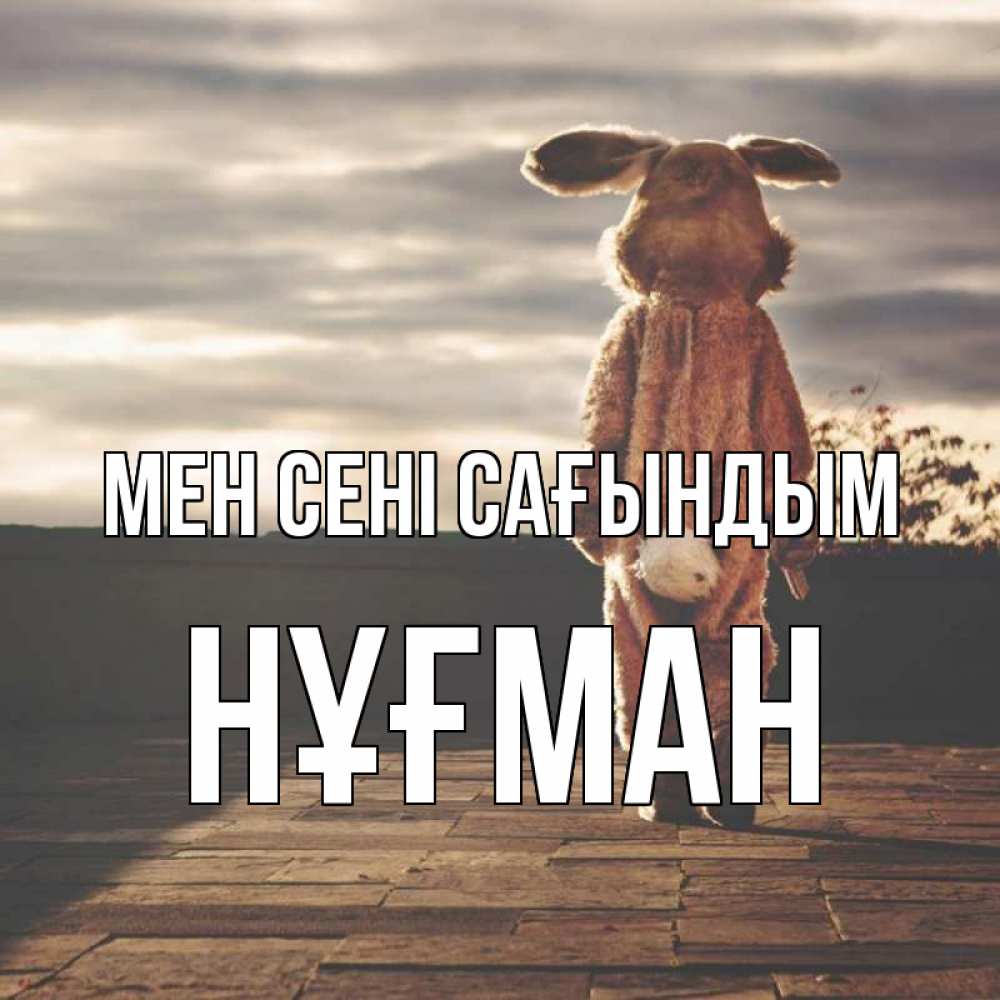 Күн сайын ашық хат с именем, НҰҒМАН Мен сені сағындым даже в костюме зайца Онлайн тегін жүктеп алу тілектері бар керемет карта 