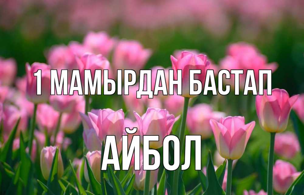Күн сайын ашық хат с именем, Айбол 1 мамырдан бастап С 1 мая Онлайн тегін жүктеп алу тілектері бар керемет карта 
