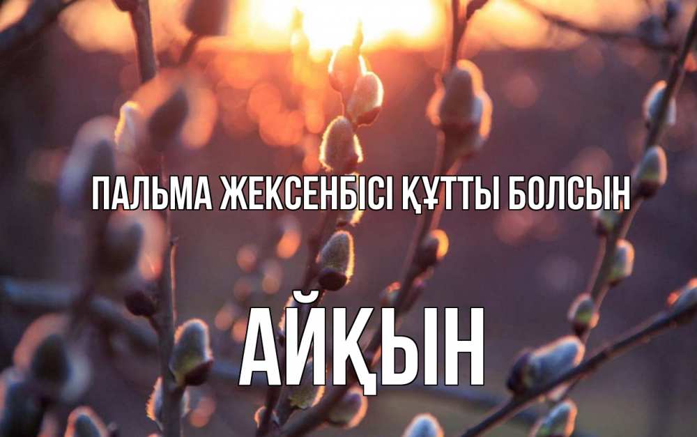 Күн сайын ашық хат с именем, Айқын Пальма жексенбісі құтты болсын верба Онлайн тегін жүктеп алу тілектері бар керемет карта 