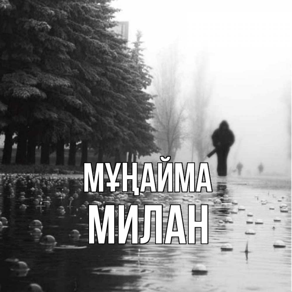 Күн сайын ашық хат с именем, Милан Мұңайма улица под дождем Онлайн тегін жүктеп алу тілектері бар керемет карта 