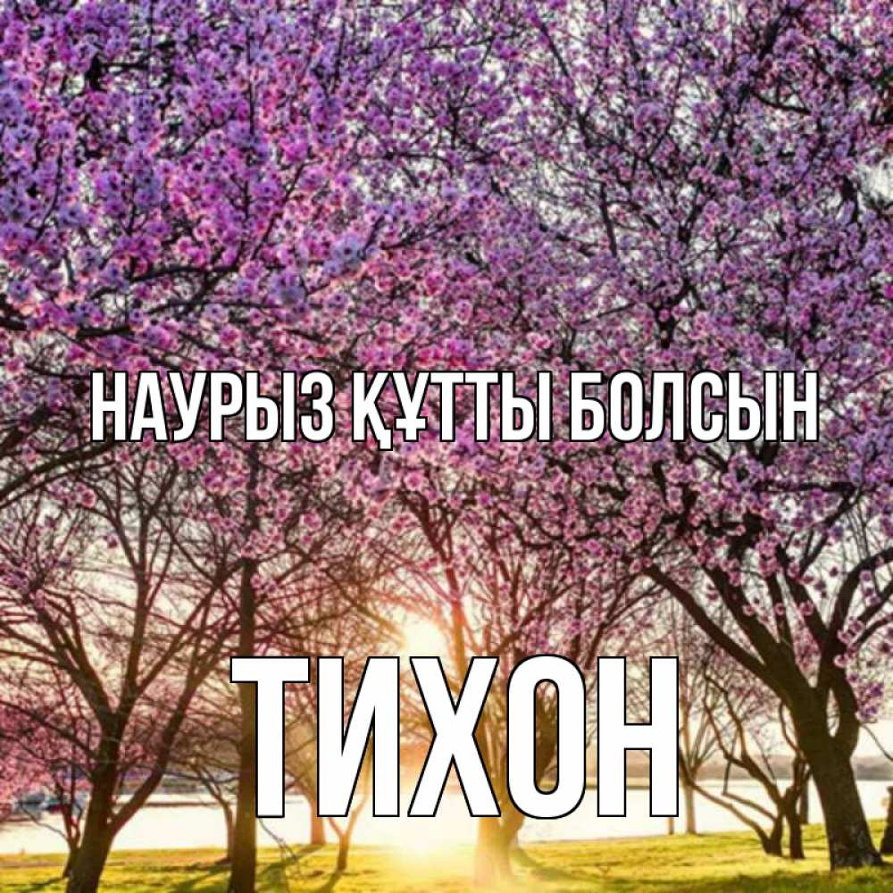 Күн сайын ашық хат с именем, Тихон Наурыз құтты болсын наурыз Онлайн тегін жүктеп алу тілектері бар керемет карта 