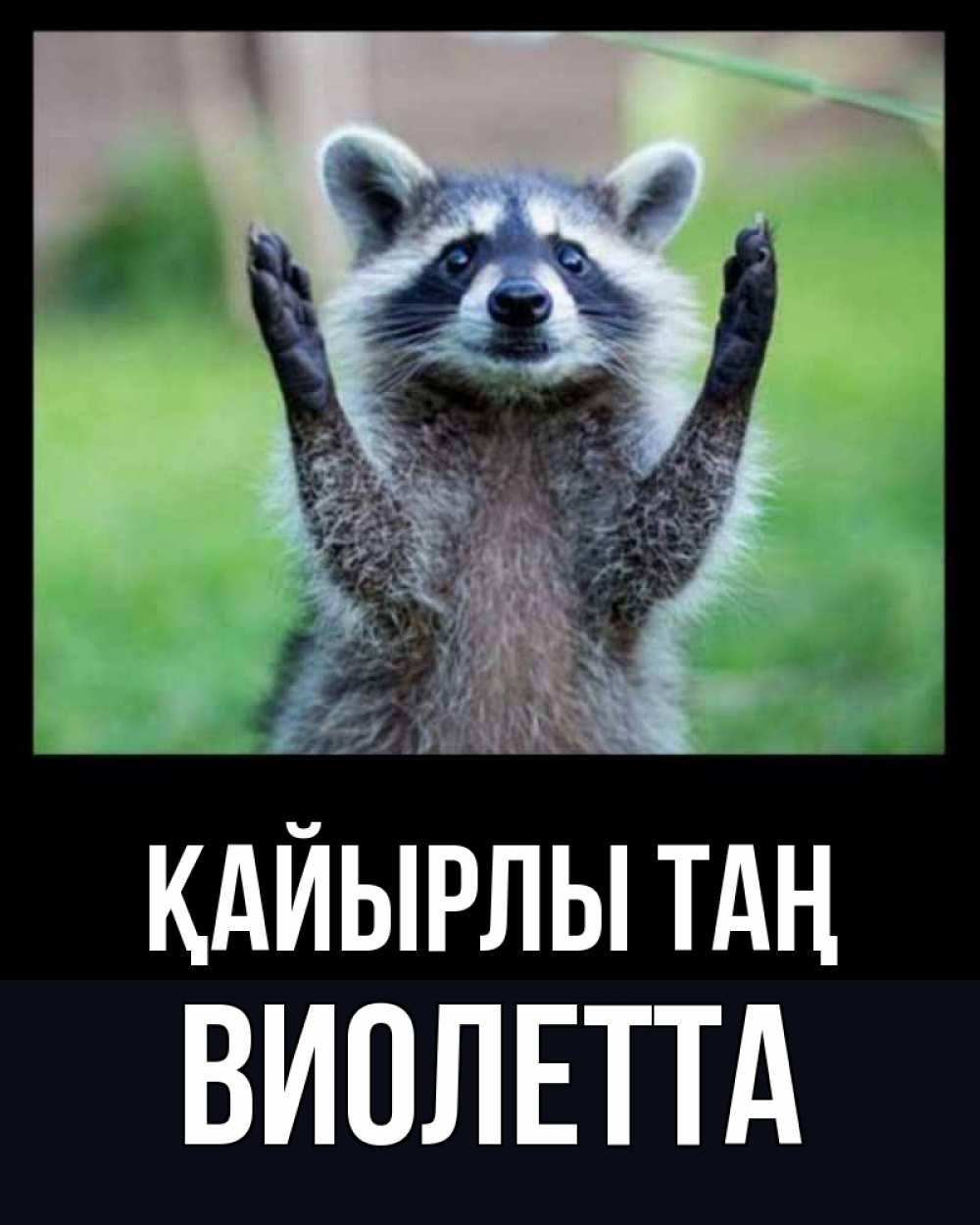 Күн сайын ашық хат с именем, Виолетта Қайырлы таң хорошее настроение утречком Онлайн тегін жүктеп алу тілектері бар керемет карта 