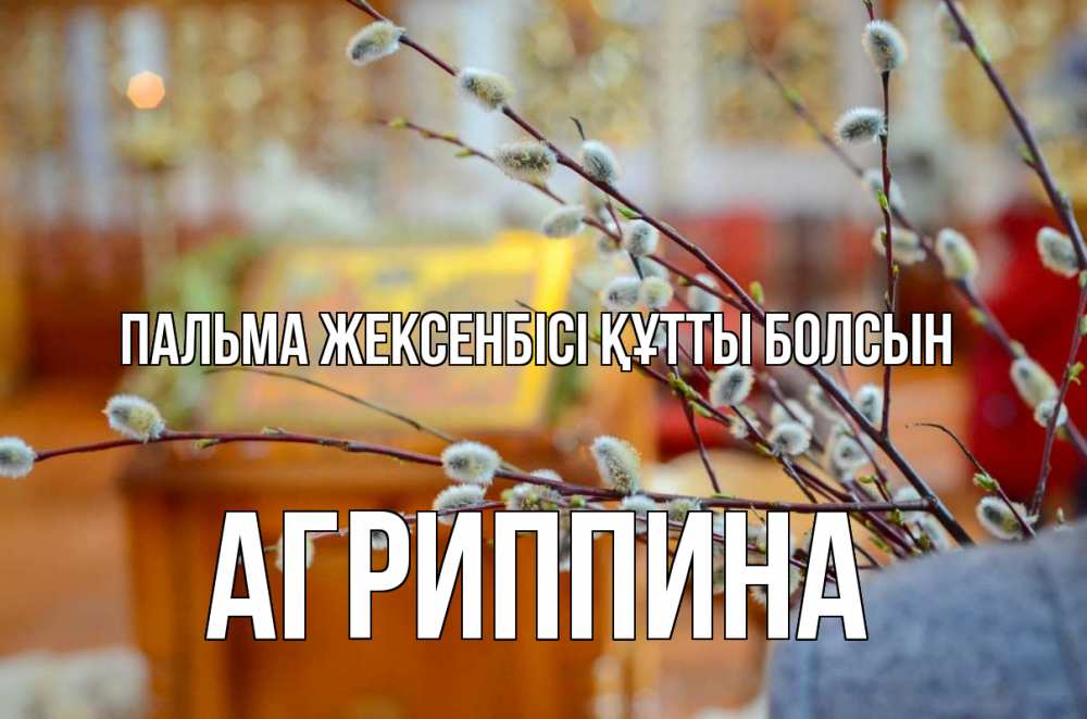 Күн сайын ашық хат с именем, Агриппина Пальма жексенбісі құтты болсын верба Онлайн тегін жүктеп алу тілектері бар керемет карта 