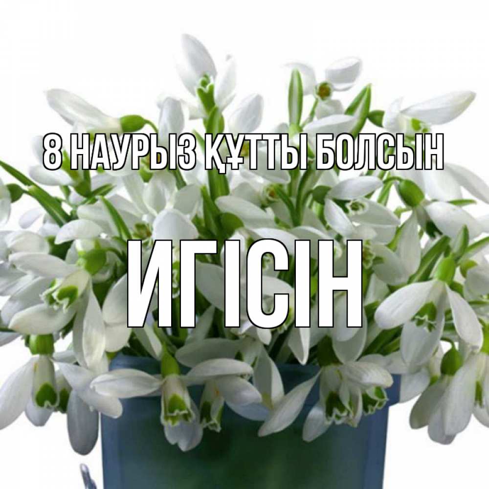 Күн сайын ашық хат с именем, Игісін 8 наурыз құтты болсын цветы к международному женскому дню Онлайн тегін жүктеп алу тілектері бар керемет карта 