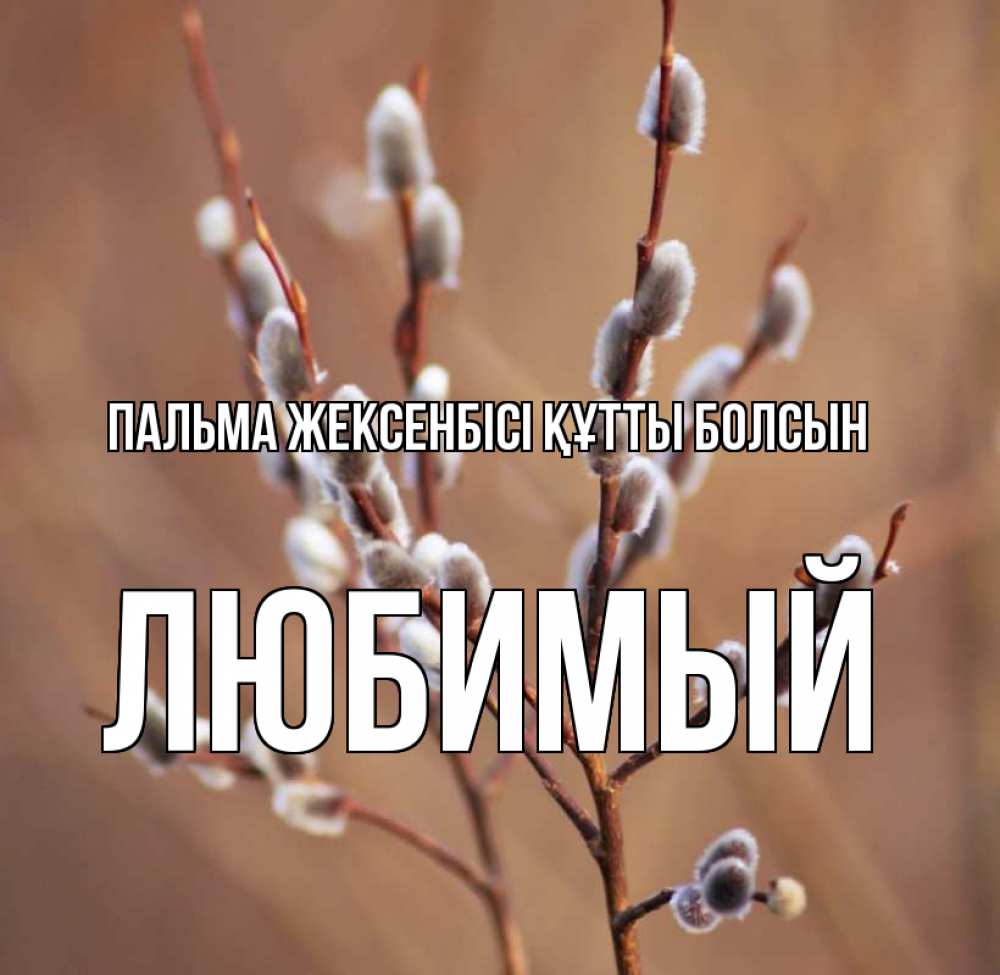 Күн сайын ашық хат с именем, Любимый Пальма жексенбісі құтты болсын верба Онлайн тегін жүктеп алу тілектері бар керемет карта 