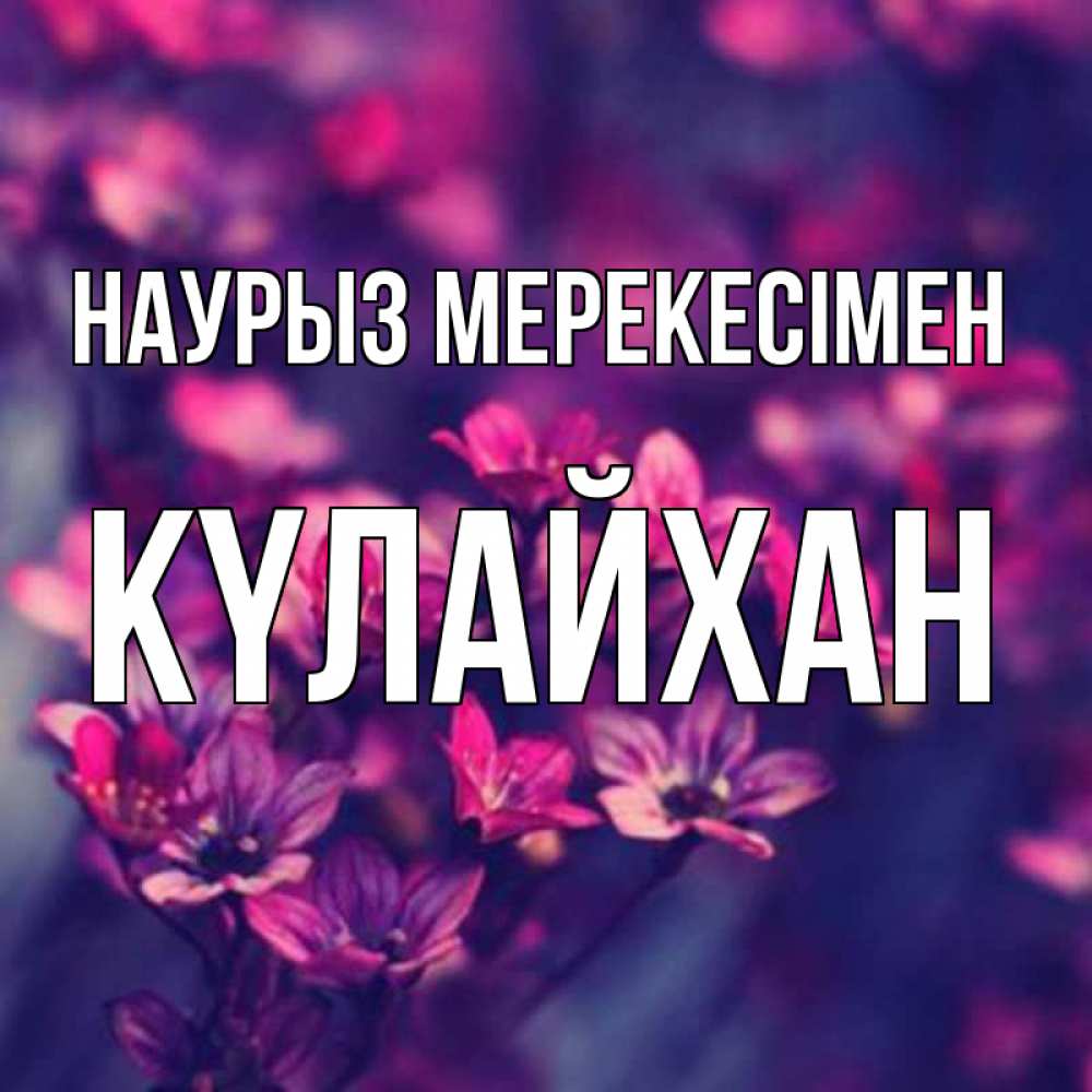 Күн сайын ашық хат с именем, КҮЛАЙХАН Наурыз мерекесімен небольшие цветы 1 Онлайн тегін жүктеп алу тілектері бар керемет карта 