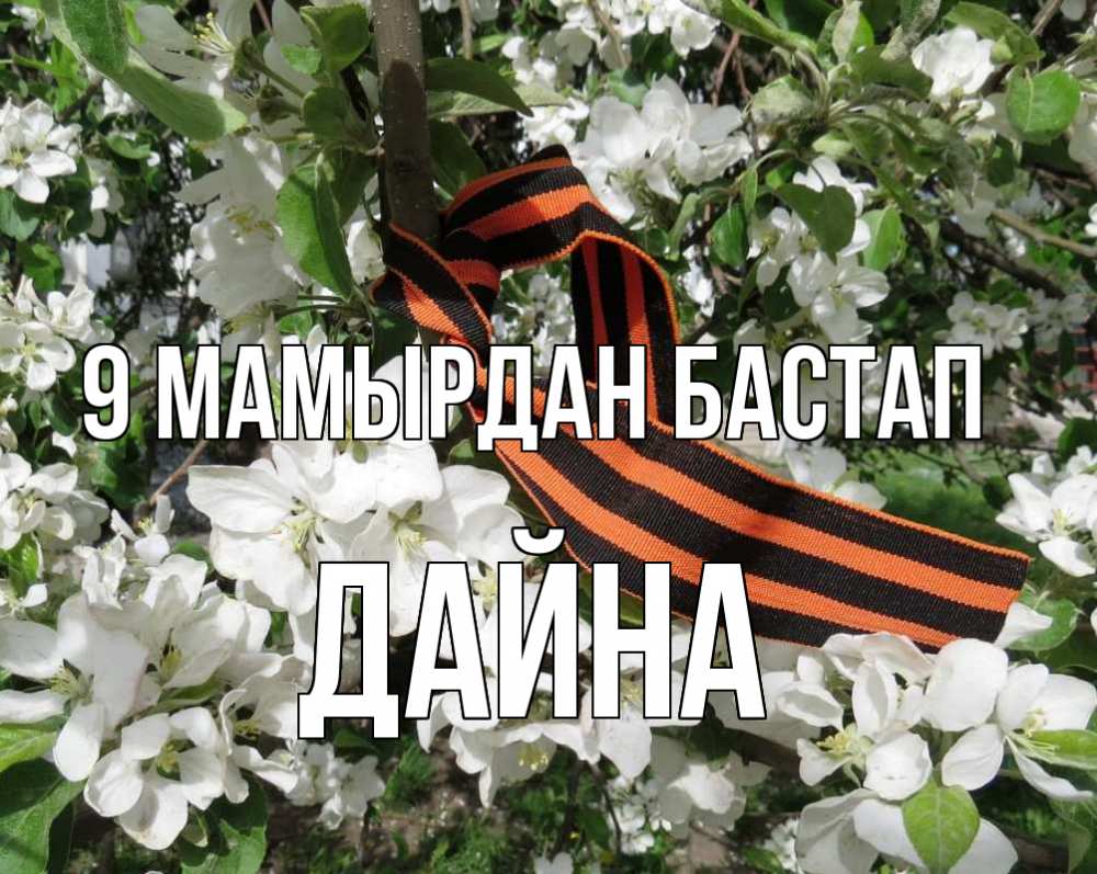 Күн сайын ашық хат с именем, Дайна 9 мамырдан бастап 9 мая Онлайн тегін жүктеп алу тілектері бар керемет карта 