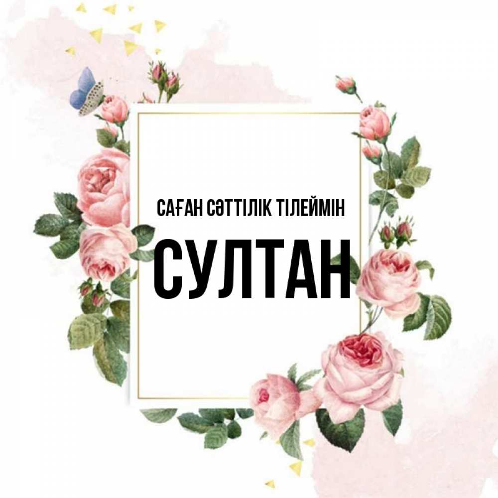 Күн сайын ашық хат с именем, Султан Саған сәттілік тілеймін розовые розы Онлайн тегін жүктеп алу тілектері бар керемет карта 