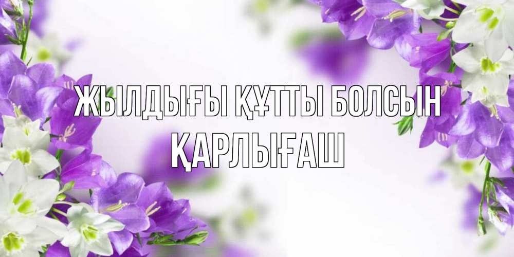 Күн сайын ашық хат с именем, ҚАРЛЫҒАШ Жылдығы құтты болсын открытка на день рождения с сиреневыми цветами Онлайн тегін жүктеп алу тілектері бар керемет карта 