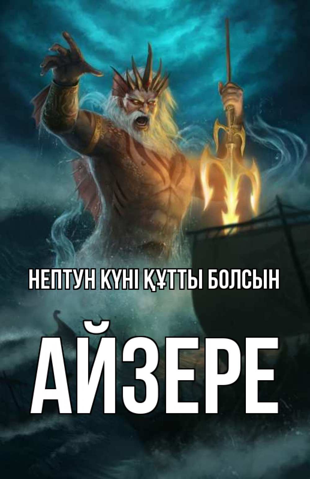 Күн сайын ашық хат с именем, АЙЗЕРЕ нептун күні құтты болсын с днем Нептуна Онлайн тегін жүктеп алу тілектері бар керемет карта 