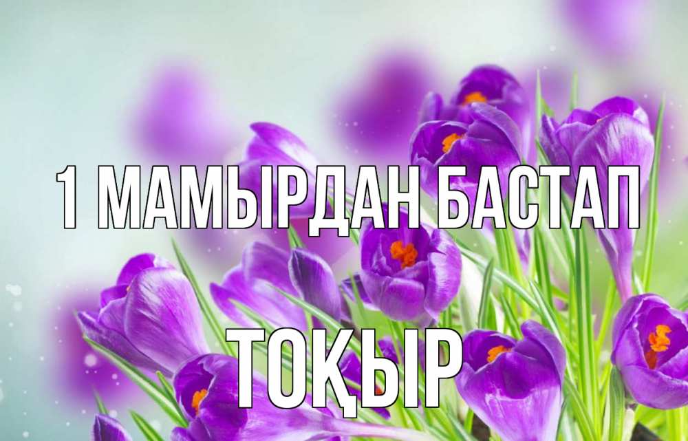 Күн сайын ашық хат с именем, ТОҚЫР 1 мамырдан бастап 1 мая Онлайн тегін жүктеп алу тілектері бар керемет карта 