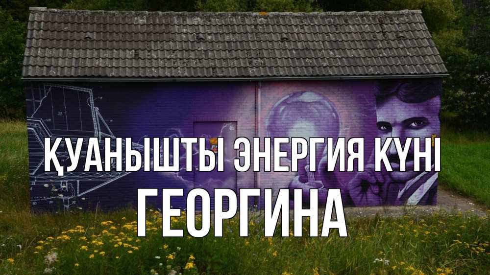 Күн сайын ашық хат с именем, Георгина Қуанышты энергия күні молнии, Тесла Онлайн тегін жүктеп алу тілектері бар керемет карта 