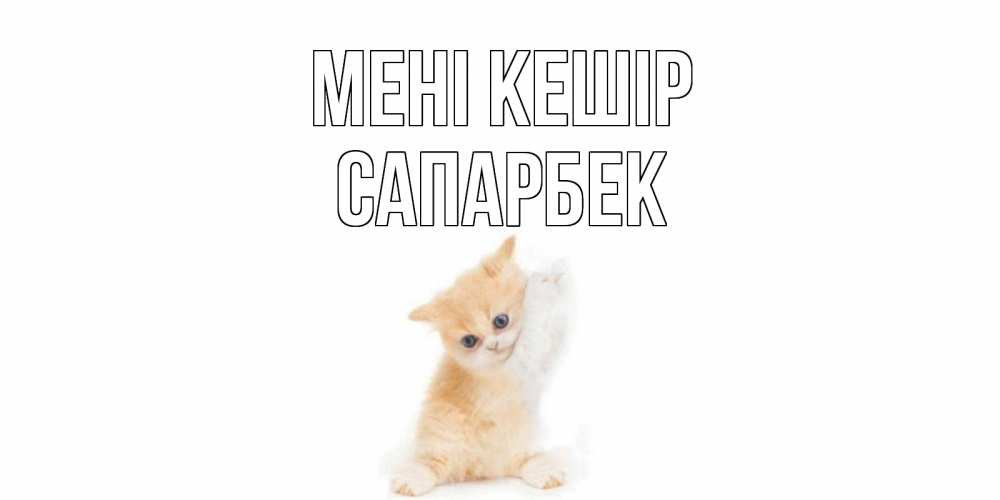Күн сайын ашық хат с именем, САПАРБЕК Мені кешір кот Онлайн тегін жүктеп алу тілектері бар керемет карта 