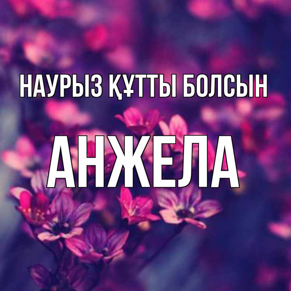 Күн сайын ашық хат с именем, Анжела Наурыз құтты болсын небольшие цветы 1 Онлайн тегін жүктеп алу тілектері бар керемет карта 