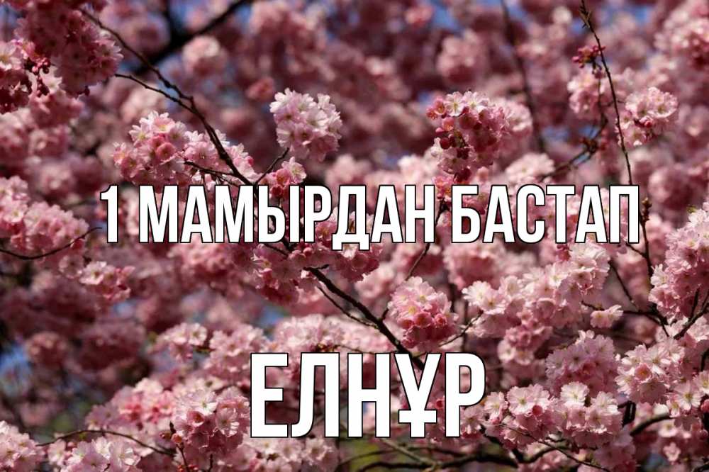 Күн сайын ашық хат с именем, Елнұр 1 мамырдан бастап С 1 мая Онлайн тегін жүктеп алу тілектері бар керемет карта 