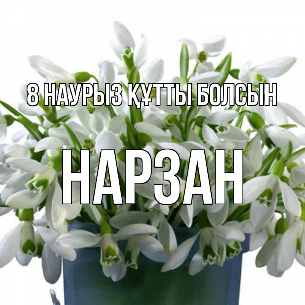Күн сайын ашық хат с именем, НАРЗАН 8 наурыз құтты болсын цветы к международному женскому дню Онлайн тегін жүктеп алу тілектері бар керемет карта 