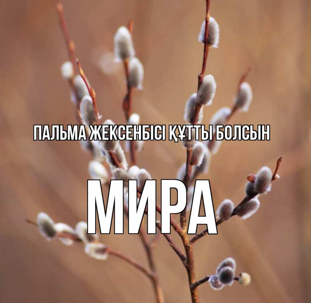 Күн сайын ашық хат с именем, МИРА Пальма жексенбісі құтты болсын верба Онлайн тегін жүктеп алу тілектері бар керемет карта 
