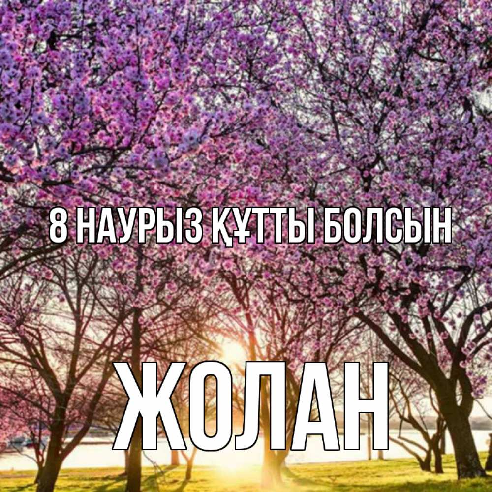 Күн сайын ашық хат с именем, Жолан 8 наурыз құтты болсын международный женский день Онлайн тегін жүктеп алу тілектері бар керемет карта 