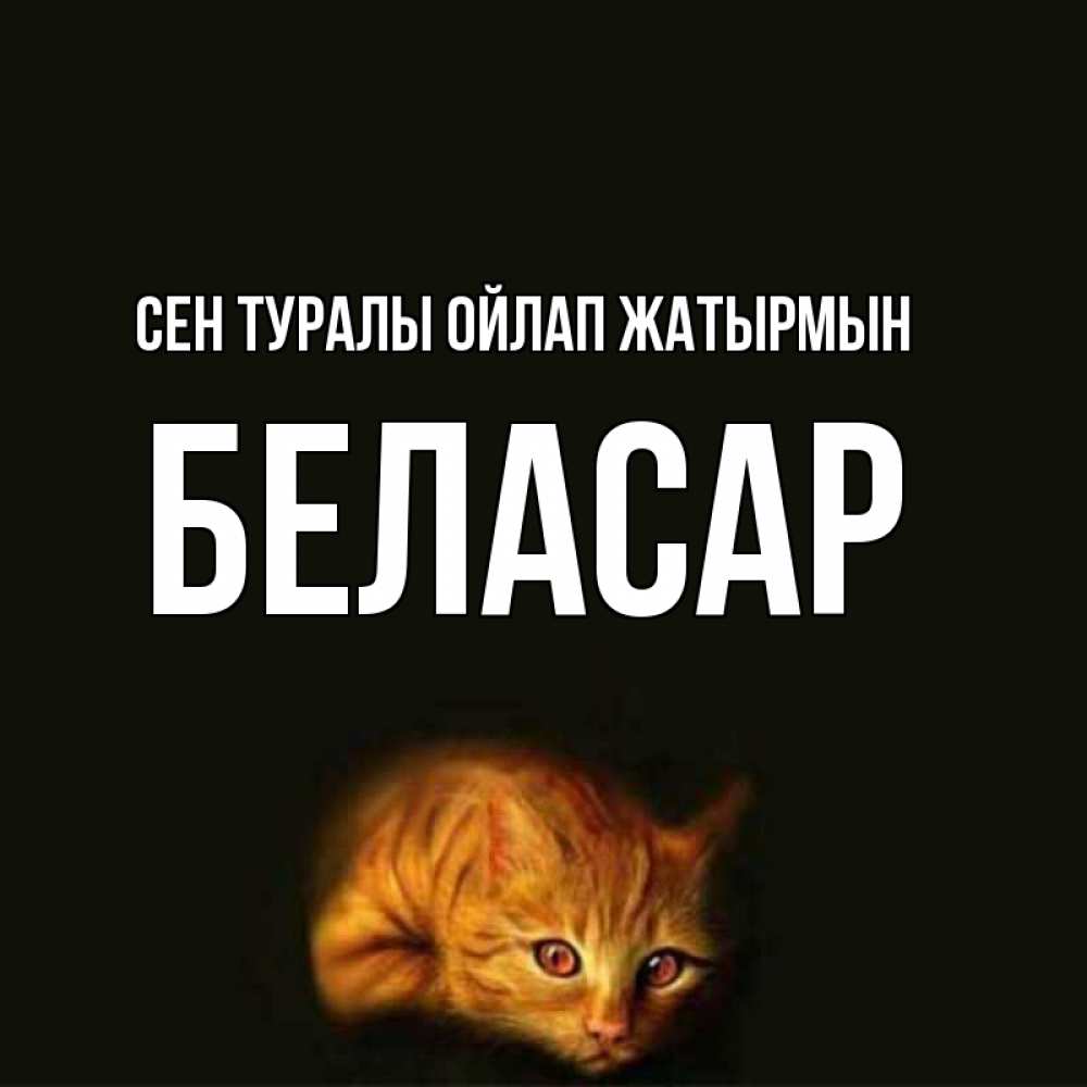Күн сайын ашық хат с именем, Беласар Сен туралы ойлап жатырмын рыжий Онлайн тегін жүктеп алу тілектері бар керемет карта 