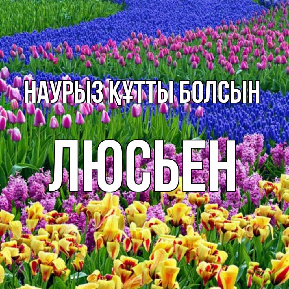 Күн сайын ашық хат с именем, Люсьен Наурыз құтты болсын цветы Онлайн тегін жүктеп алу тілектері бар керемет карта 