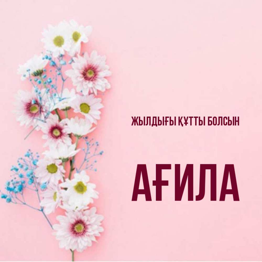 Күн сайын ашық хат с именем, АҒИЛА Жылдығы құтты болсын Родная моя с днем рождения тебя картинка с цветами белыми и голубыми Онлайн тегін жүктеп алу тілектері бар керемет карта 