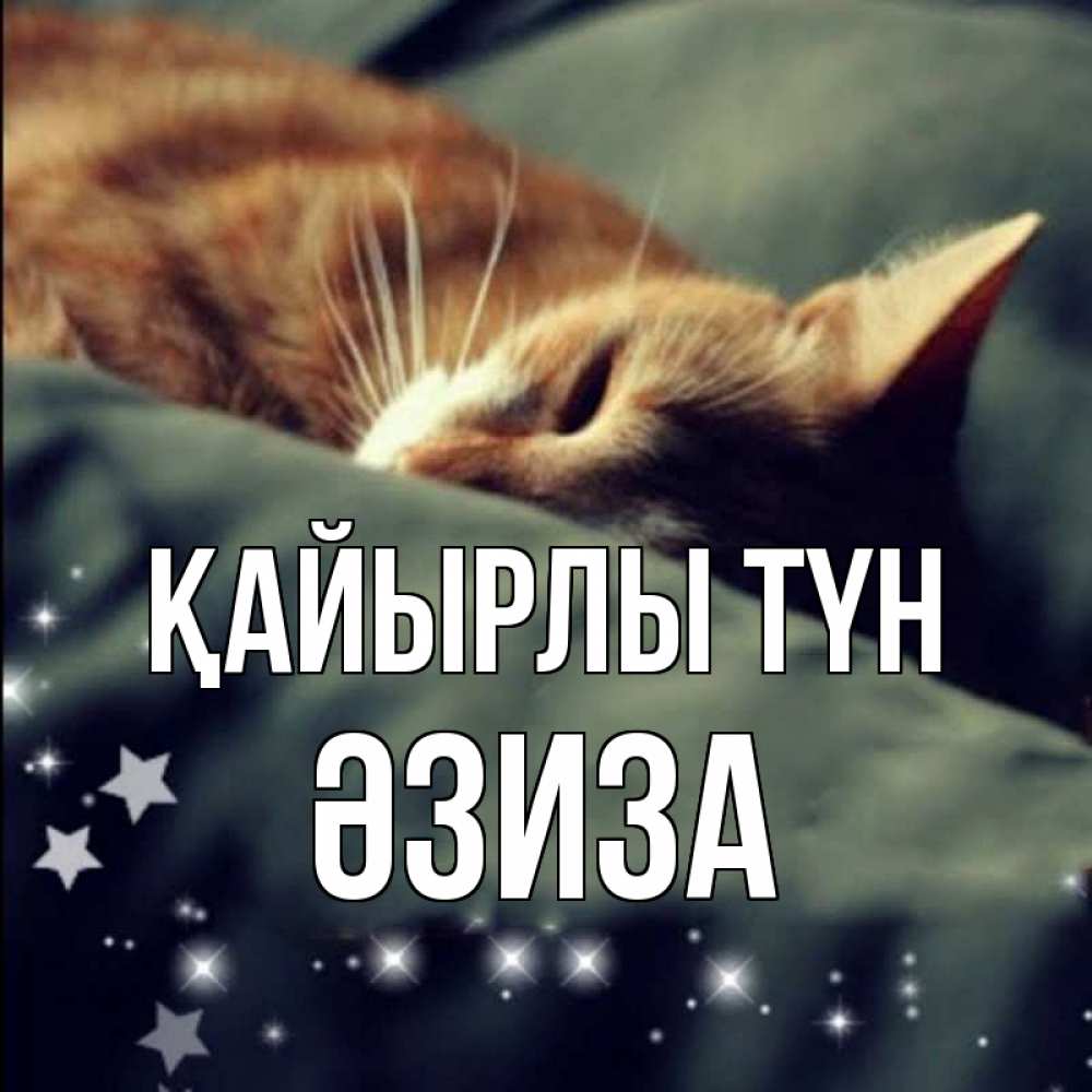 Күн сайын ашық хат с именем, ӘЗИЗА Қайырлы түн кроватка Онлайн тегін жүктеп алу тілектері бар керемет карта 