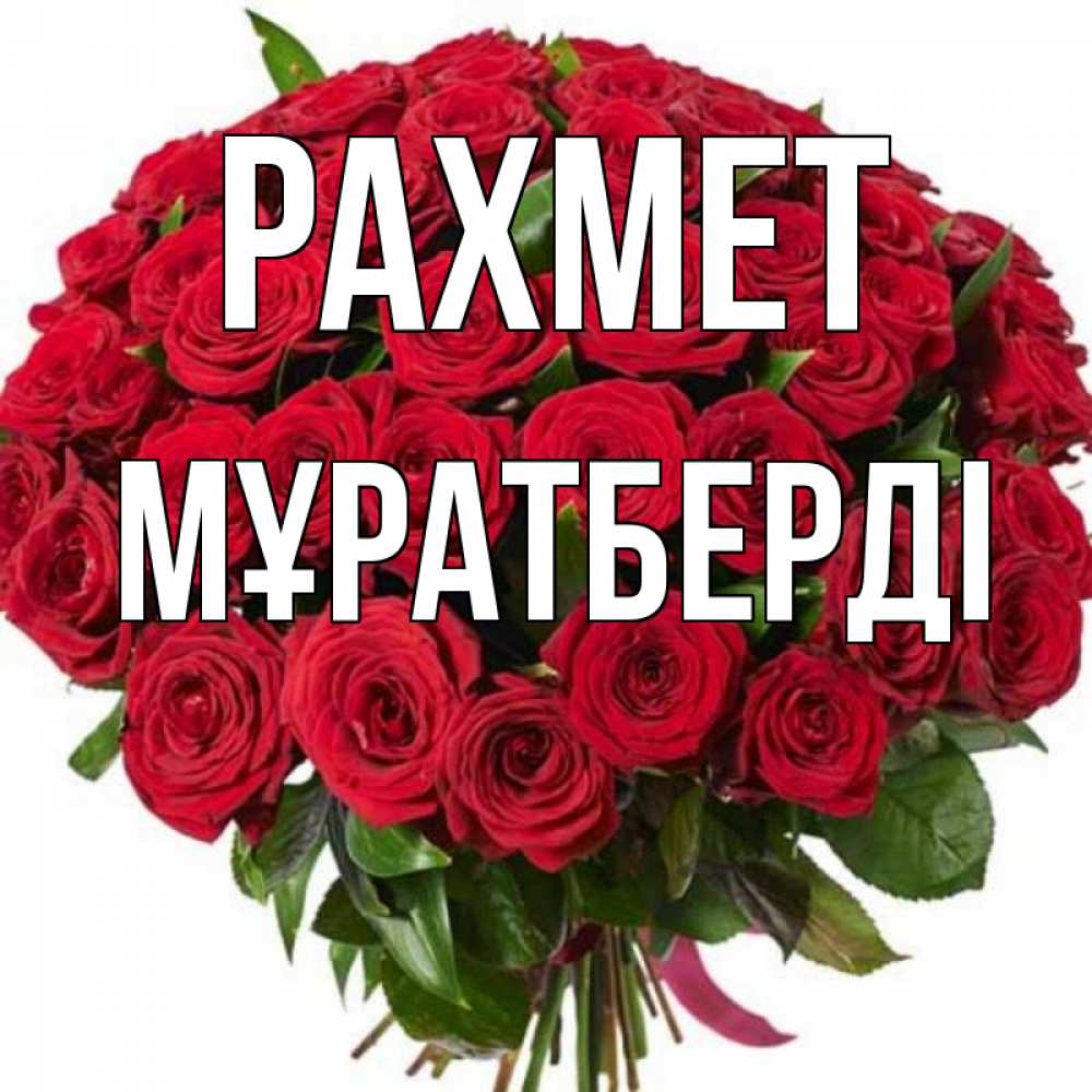 Күн сайын ашық хат с именем, Мұратберді рахмет букет красных роз Онлайн тегін жүктеп алу тілектері бар керемет карта 