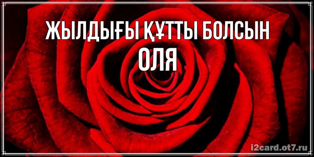 Күн сайын ашық хат с именем, Оля Жылдығы құтты болсын алая роза Онлайн тегін жүктеп алу тілектері бар керемет карта 