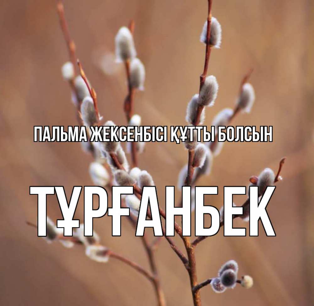 Күн сайын ашық хат с именем, ТҰРҒАНБЕК Пальма жексенбісі құтты болсын верба Онлайн тегін жүктеп алу тілектері бар керемет карта 