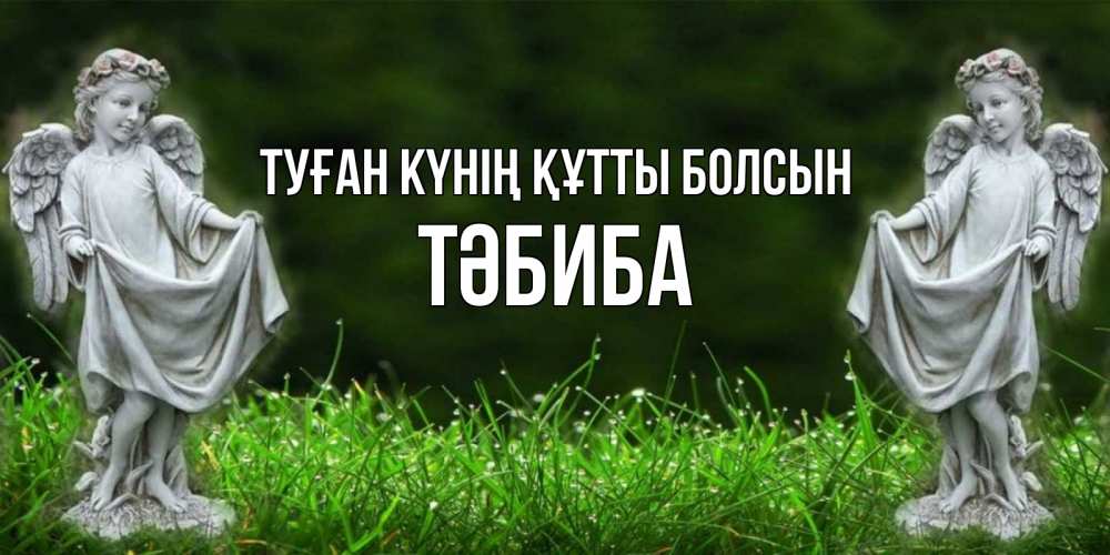 Күн сайын ашық хат с именем, ТӘБИБА Туған күнің құтты болсын небо, ангел, девушка Онлайн тегін жүктеп алу тілектері бар керемет карта 