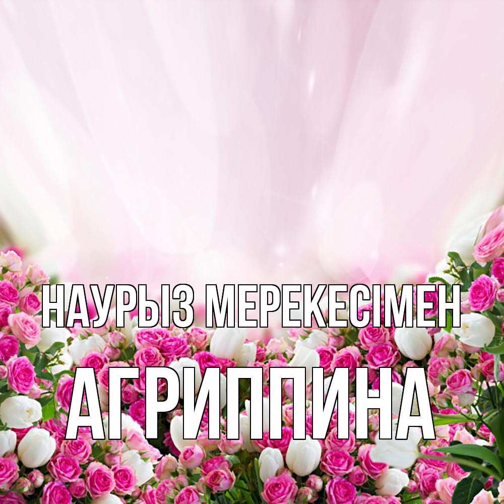 Күн сайын ашық хат с именем, Агриппина Наурыз мерекесімен под снегом Онлайн тегін жүктеп алу тілектері бар керемет карта 
