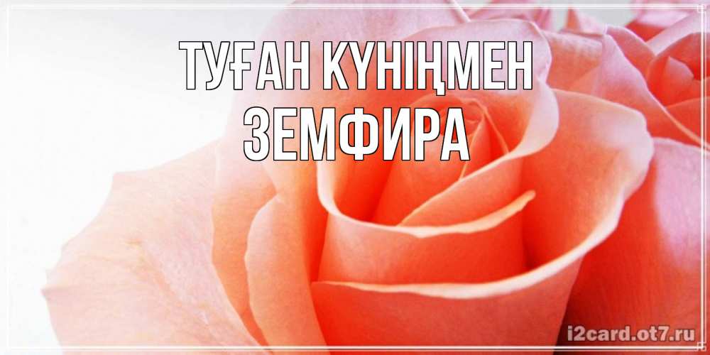 Күн сайын ашық хат с именем, ЗЕМФИРА Туған күніңмен розы для поздравления с днем рождения Онлайн тегін жүктеп алу тілектері бар керемет карта 
