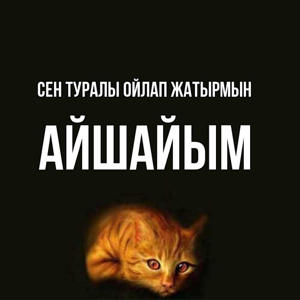 Күн сайын ашық хат с именем, АЙШАЙЫМ Сен туралы ойлап жатырмын рыжий Онлайн тегін жүктеп алу тілектері бар керемет карта 