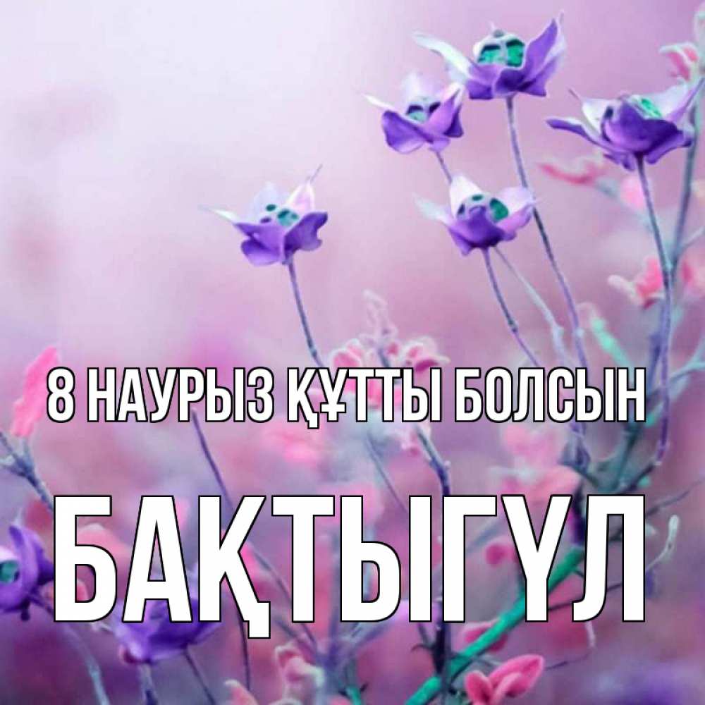 Күн сайын ашық хат с именем, БАҚТЫГҮЛ 8 наурыз құтты болсын международный женский день 2 Онлайн тегін жүктеп алу тілектері бар керемет карта 