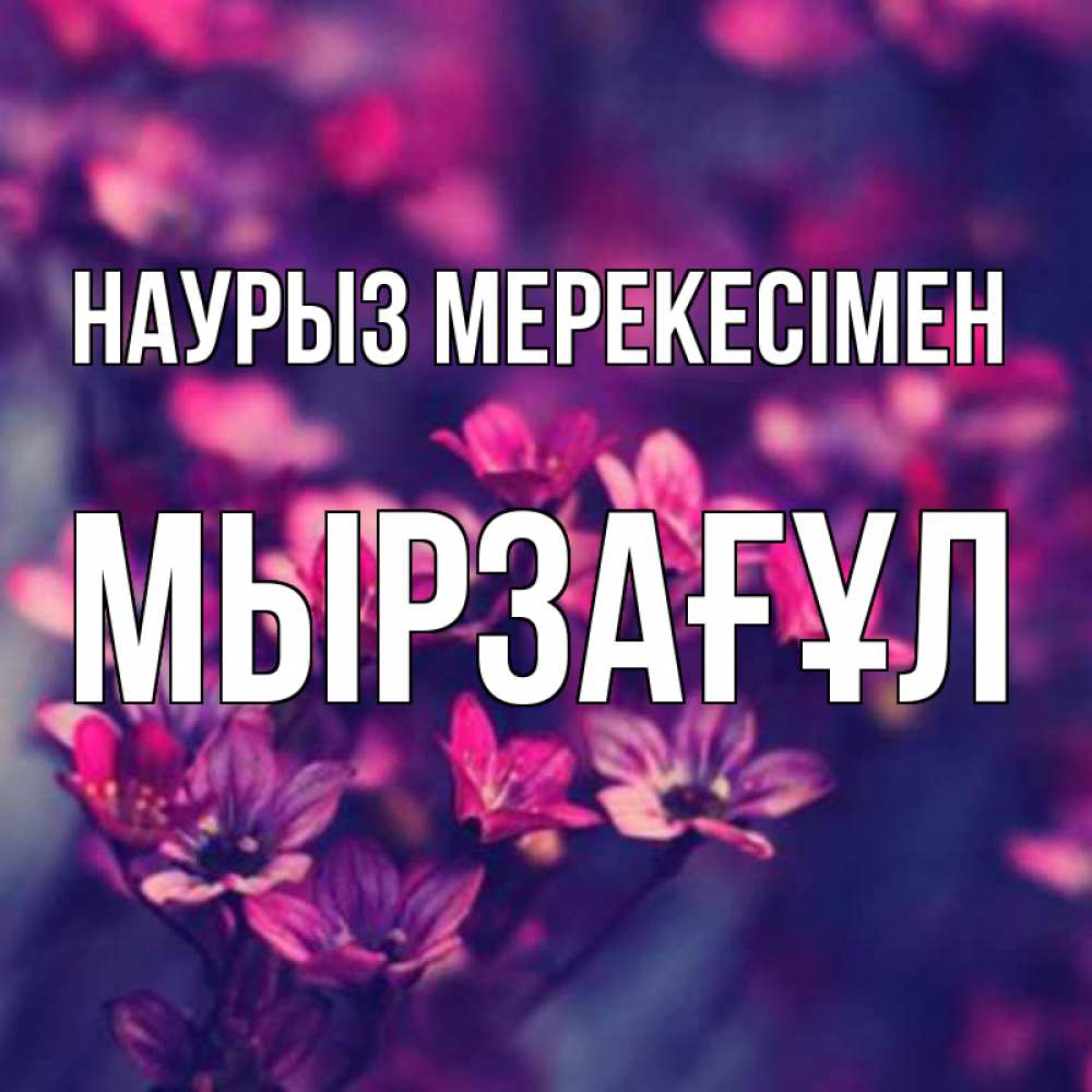 Күн сайын ашық хат с именем, Мырзағұл Наурыз мерекесімен небольшие цветы 1 Онлайн тегін жүктеп алу тілектері бар керемет карта 