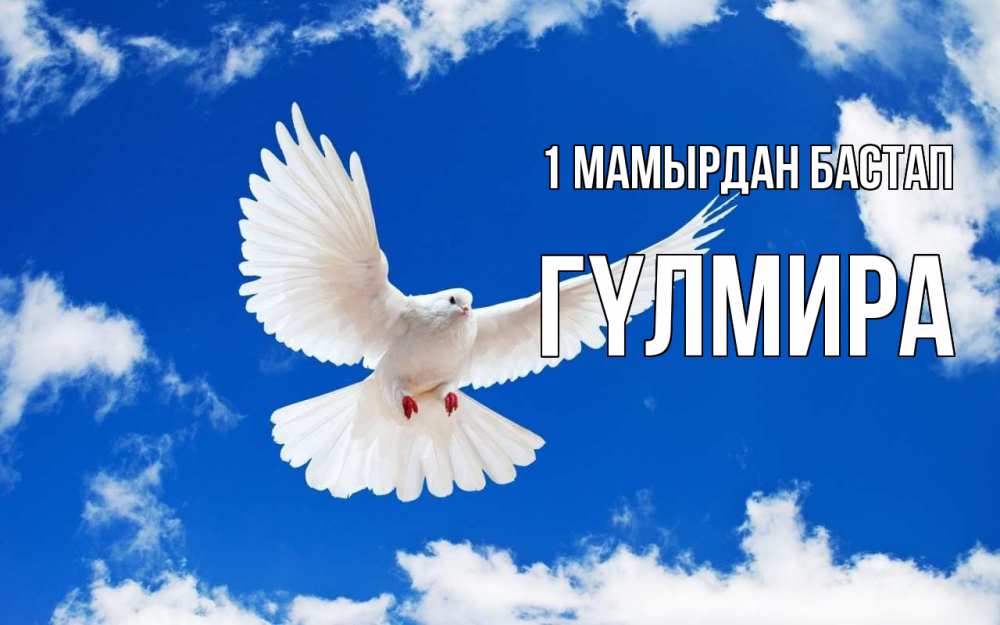 Күн сайын ашық хат с именем, ГҮЛМИРА 1 мамырдан бастап С 1 мая 1 Онлайн тегін жүктеп алу тілектері бар керемет карта 