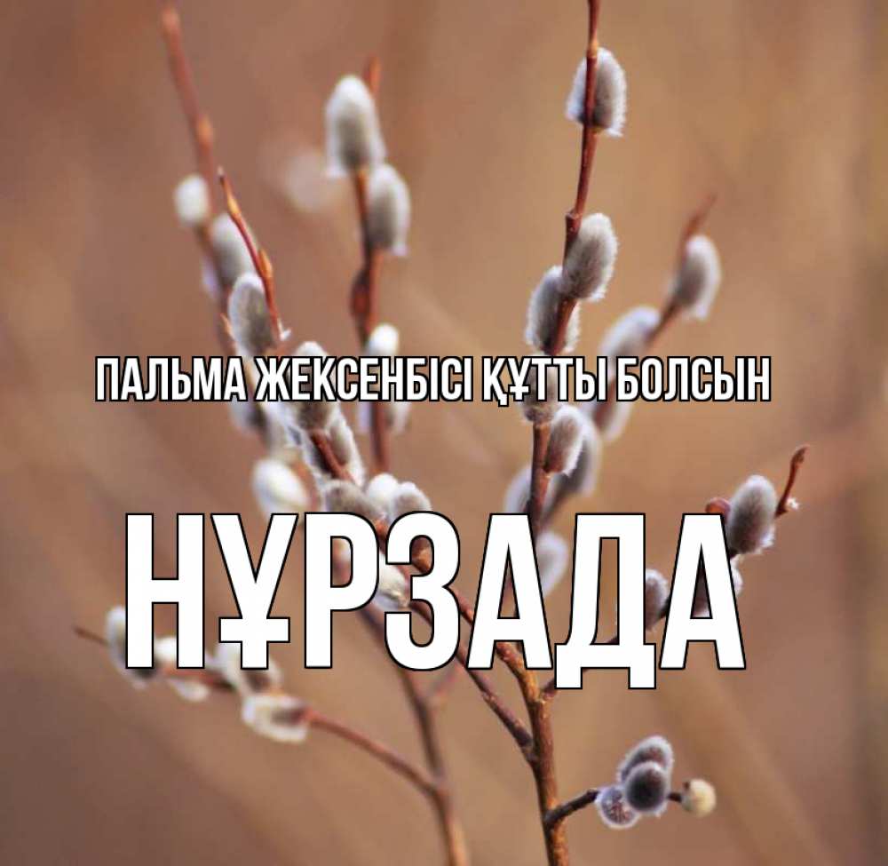 Күн сайын ашық хат с именем, НҰРЗАДА Пальма жексенбісі құтты болсын верба Онлайн тегін жүктеп алу тілектері бар керемет карта 