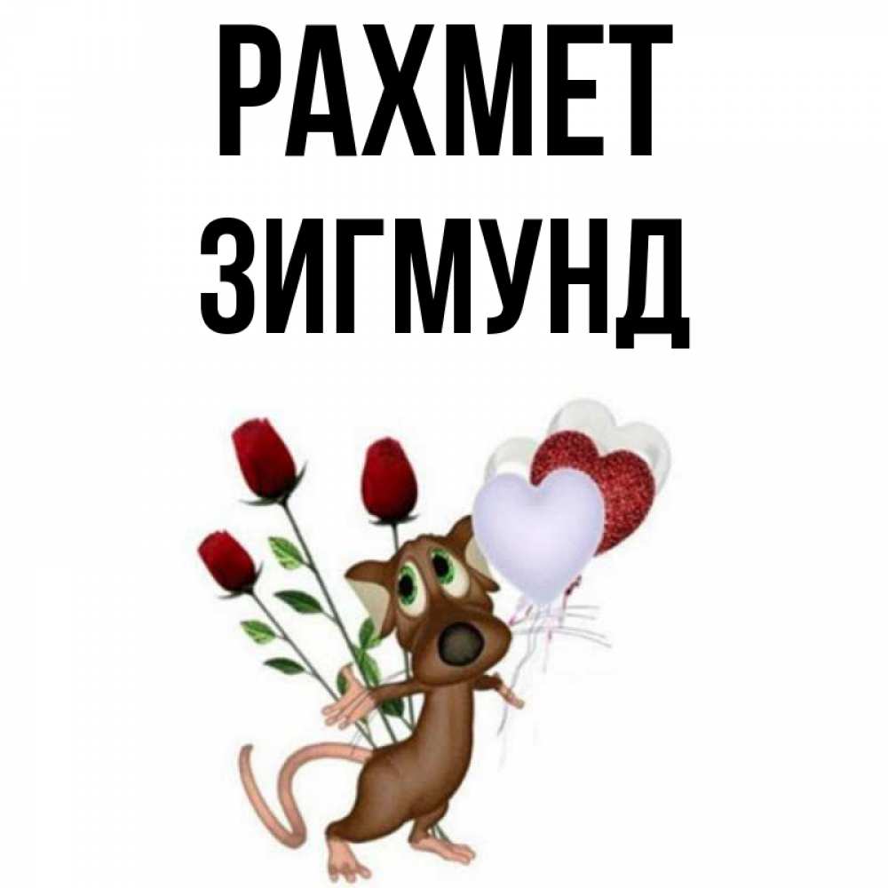 Күн сайын ашық хат с именем, Зигмунд рахмет песик с шариками в форме сердец Онлайн тегін жүктеп алу тілектері бар керемет карта 