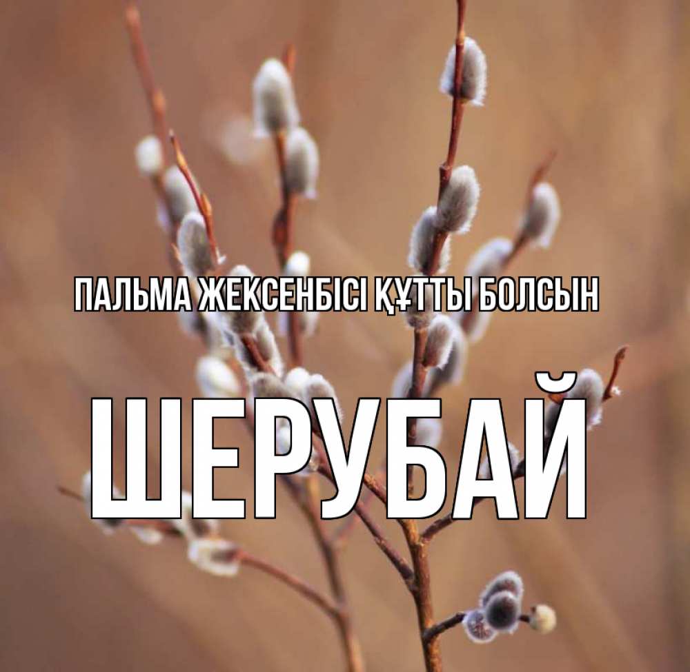 Күн сайын ашық хат с именем, ШЕРУБАЙ Пальма жексенбісі құтты болсын верба Онлайн тегін жүктеп алу тілектері бар керемет карта 