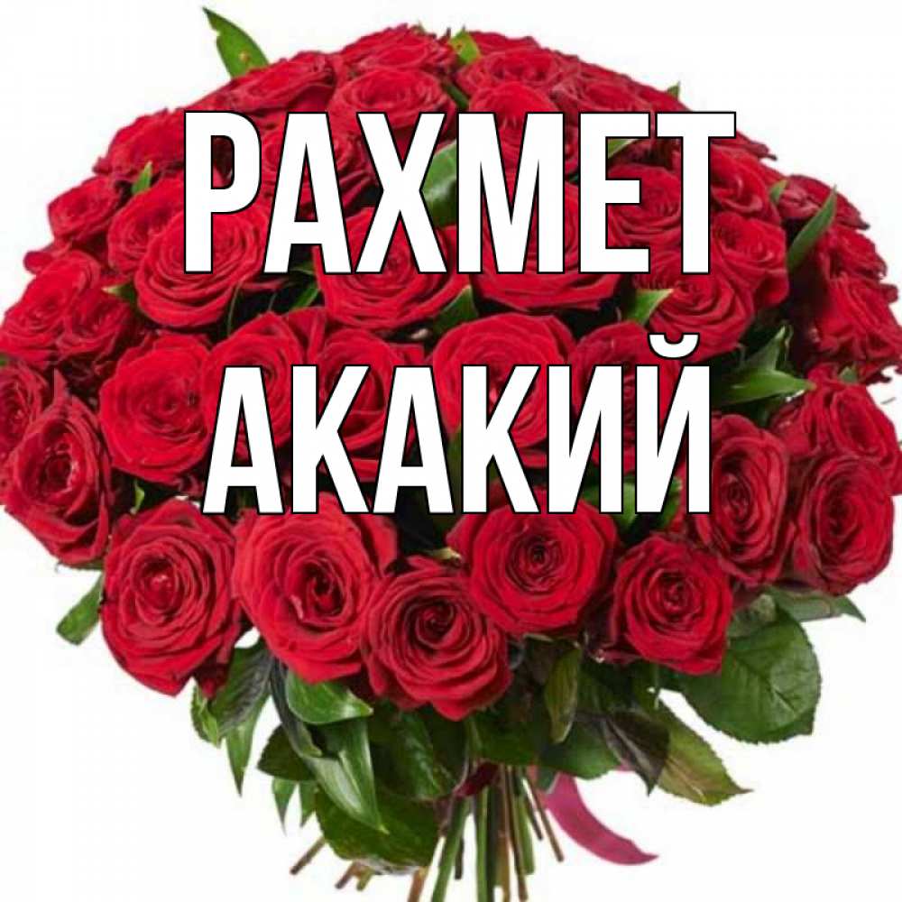 Күн сайын ашық хат с именем, Акакий рахмет букет красных роз Онлайн тегін жүктеп алу тілектері бар керемет карта 