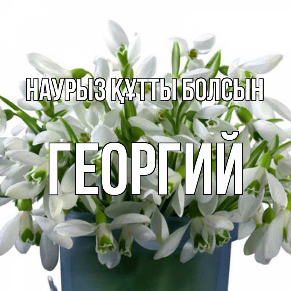 Күн сайын ашық хат с именем, Георгий Наурыз құтты болсын цветы к наурызу Онлайн тегін жүктеп алу тілектері бар керемет карта 
