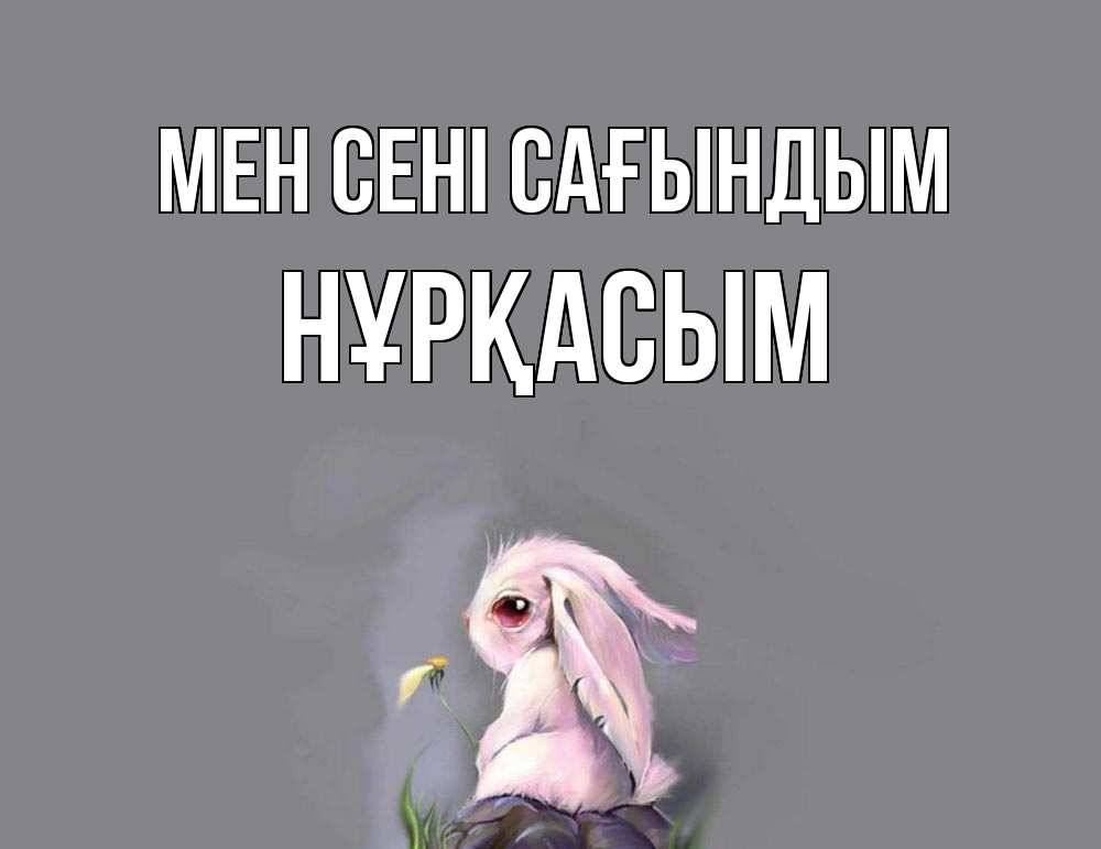 Күн сайын ашық хат с именем, НҰРҚАСЫМ Мен сені сағындым заяц Онлайн тегін жүктеп алу тілектері бар керемет карта 