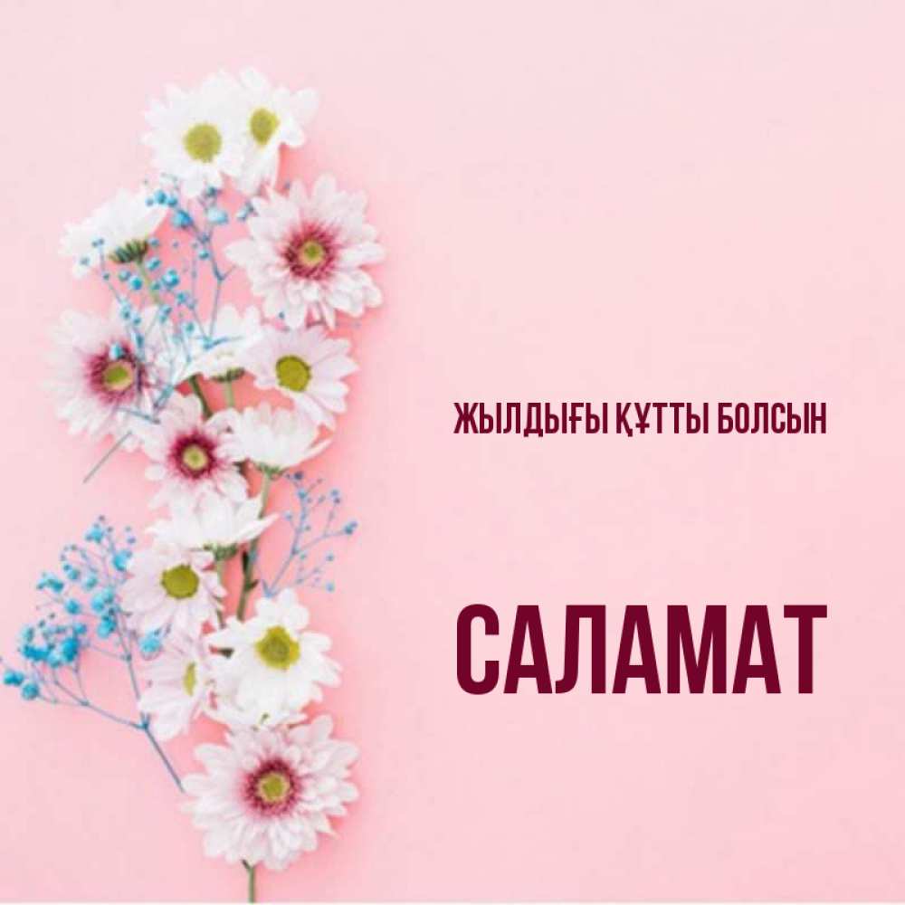 Күн сайын ашық хат с именем, САЛАМАТ Жылдығы құтты болсын Родная моя с днем рождения тебя картинка с цветами белыми и голубыми Онлайн тегін жүктеп алу тілектері бар керемет карта 