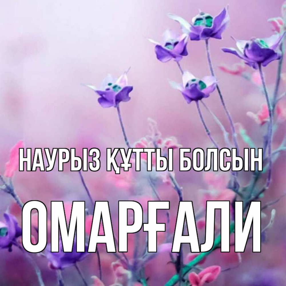 Күн сайын ашық хат с именем, ОМАРҒАЛИ Наурыз құтты болсын наурыз  2 Онлайн тегін жүктеп алу тілектері бар керемет карта 