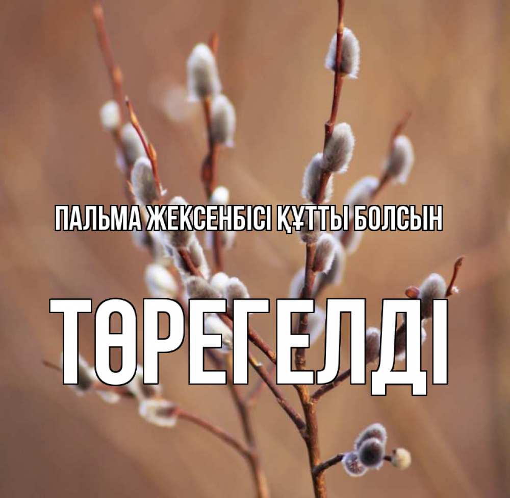 Күн сайын ашық хат с именем, Төрегелді Пальма жексенбісі құтты болсын верба Онлайн тегін жүктеп алу тілектері бар керемет карта 